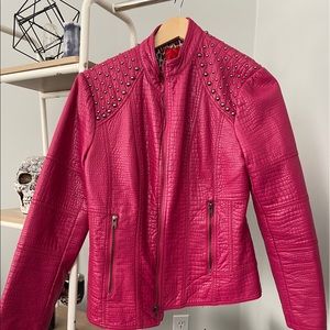 V Cristina leather jacket